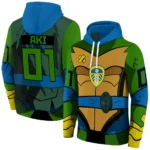 Personalized Leeds United Superhero Armor Blue Green Hoodie Best Selling