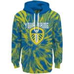 Personalized Leeds United Tie Dye Pattern Blue Hoodie Best Selling