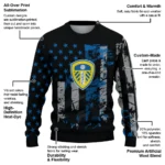 Personalized Leeds United Vintage Usa Flag Black Sweater Best Selling