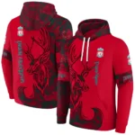 Personalized Liverpool Deer Silhouette Red Hoodie Best Selling