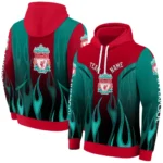 Personalized Liverpool Flame Design Red Hoodie Best Selling