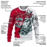 Personalized Liverpool Jesus Tears Red White Sweater Best Selling
