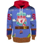 Personalized Liverpool Mario Blue Black Hoodie Best Selling