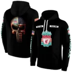 Personalized Liverpool Punisher Skull Black Hoodie Best Selling