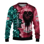 Personalized Liverpool Skull Collage Red Sweater Best Selling