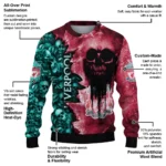Personalized Liverpool Skull Collage Red Sweater Best Selling