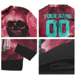 Personalized Liverpool Skull Collage Red Sweater Best Selling
