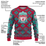 Personalized Liverpool Snowflake Matrix Red Sweater Best Selling
