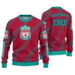 Personalized Liverpool Stripe Motion Red Sweater Best Selling