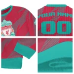 Personalized Liverpool Stripe Motion Red Sweater Best Selling