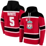 Personalized Liverpool Striped Pattern Red Hoodie Best Selling