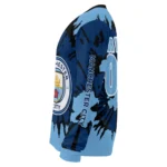Personalized Manchester City Burst Swirl Sky Blue Sweater Best Selling