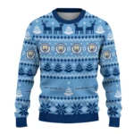 Personalized Manchester City Christmas Designs Sky Blue Sweater Best Selling