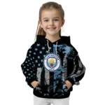 Personalized Manchester City Distressed Flag Sky Blue Black Hoodie Best Selling