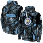 Personalized Manchester City Hunting Theme Sky Blue Black Hoodie Best Selling