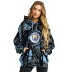Personalized Manchester City Hunting Theme Sky Blue Black Hoodie Best Selling