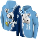 Personalized Manchester City Peeking Snoopy Sky Blue Hoodie Best Selling