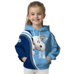 Personalized Manchester City Peeking Snoopy Sky Blue Hoodie Best Selling