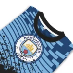 Personalized Manchester City Pixel Flow Sky Blue Black Sweater Best Selling