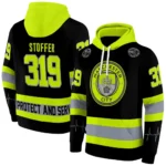 Personalized Manchester City Safety Motif Black Neon Green Hoodie Best Selling