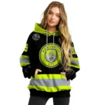 Personalized Manchester City Safety Motif Black Neon Green Hoodie Best Selling