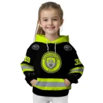 Personalized Manchester City Safety Motif Black Neon Green Hoodie Best Selling