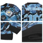 Personalized Manchester City Skull Horde Sky Blue Sweater Best Selling
