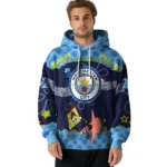 Personalized Manchester City Spongebob Patrick Star Sky Blue Navy Hoodie Best Selling