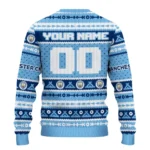Personalized Manchester City Tent Stripes Sky Blue White Sweater Best Selling