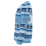 Personalized Manchester City Tent Stripes Sky Blue White Sweater Best Selling