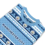 Personalized Manchester City Tent Stripes Sky Blue White Sweater Best Selling