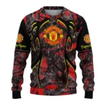 Personalized Manchester United Antlers Pattern Red Black Sweater Best Selling