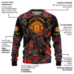 Personalized Manchester United Antlers Pattern Red Black Sweater Best Selling