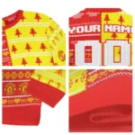 Personalized Manchester United Christmastree Bands White Sweater Best Selling