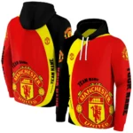 Personalized Manchester United Minimalist Design Red Black Hoodie Best Selling