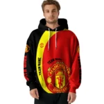 Personalized Manchester United Minimalist Design Red Black Hoodie Best Selling