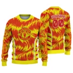 Personalized Manchester United Swirl Flow Red Sweater Best Selling