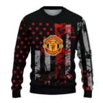 Personalized Manchester United Vintage Usa Flag Black Sweater Best Selling
