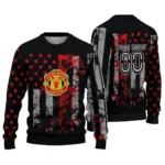 Personalized Manchester United Vintage Usa Flag Black Sweater Best Selling