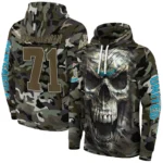 Personalized Newcastle United Camo Skull Hoodie Best Selling
