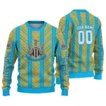 Personalized Newcastle United Chevron Rows Blue Sweater Best Selling