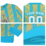 Personalized Newcastle United Chevron Rows Blue Sweater Best Selling