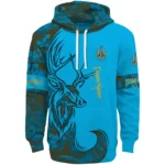 Personalized Newcastle United Deer Silhouette Blue Hoodie Best Selling