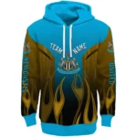 Personalized Newcastle United Flame Design Blue Hoodie Best Selling