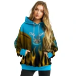 Personalized Newcastle United Flame Design Blue Hoodie Best Selling