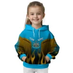 Personalized Newcastle United Flame Design Blue Hoodie Best Selling