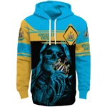 Personalized Newcastle United Grim Reaper Blue Black Hoodie Best Selling