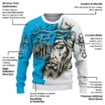 Personalized Newcastle United Jesus Tears Blue White Sweater Best Selling