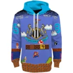 Personalized Newcastle United Mario Blue Black Hoodie Best Selling