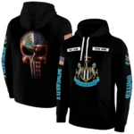 Personalized Newcastle United Punisher Skull Black Hoodie Best Selling